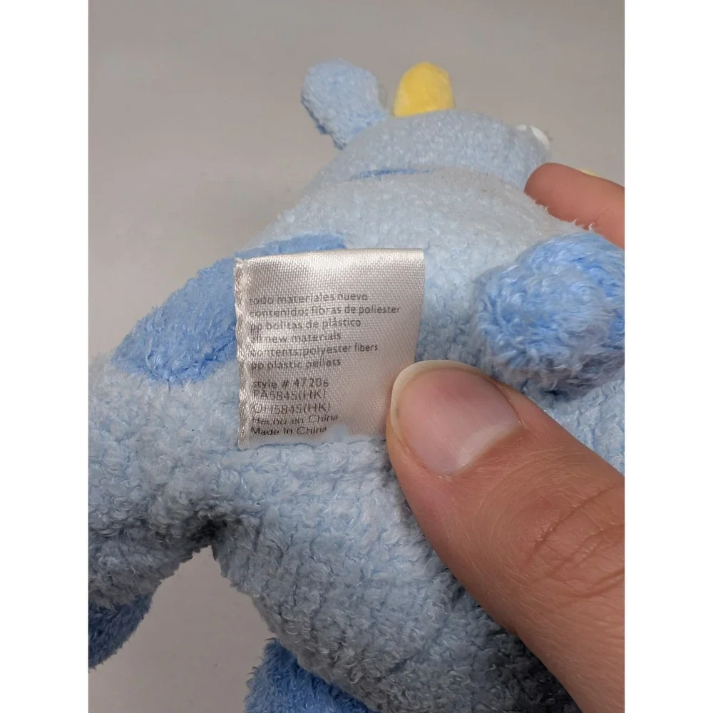 Vintage Carters Prestige Cow Musical Sound Moo Blue‎ Plush Baby Lovey Terry Y2K